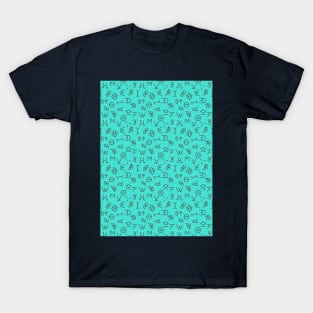 Brands on Turquoise Leather T-Shirt